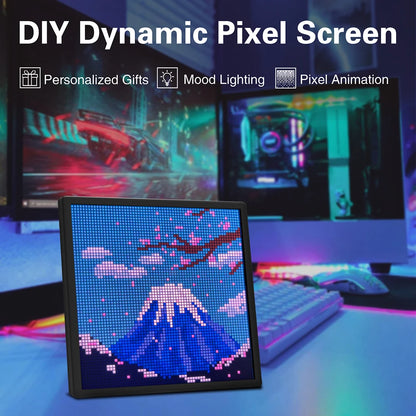 LED Pixel Matrix Bluetooth Smart Display 64x64 RGB Digital Lamp Panel DIY Art Display Gaming Anime Room Decor Frame APP Control